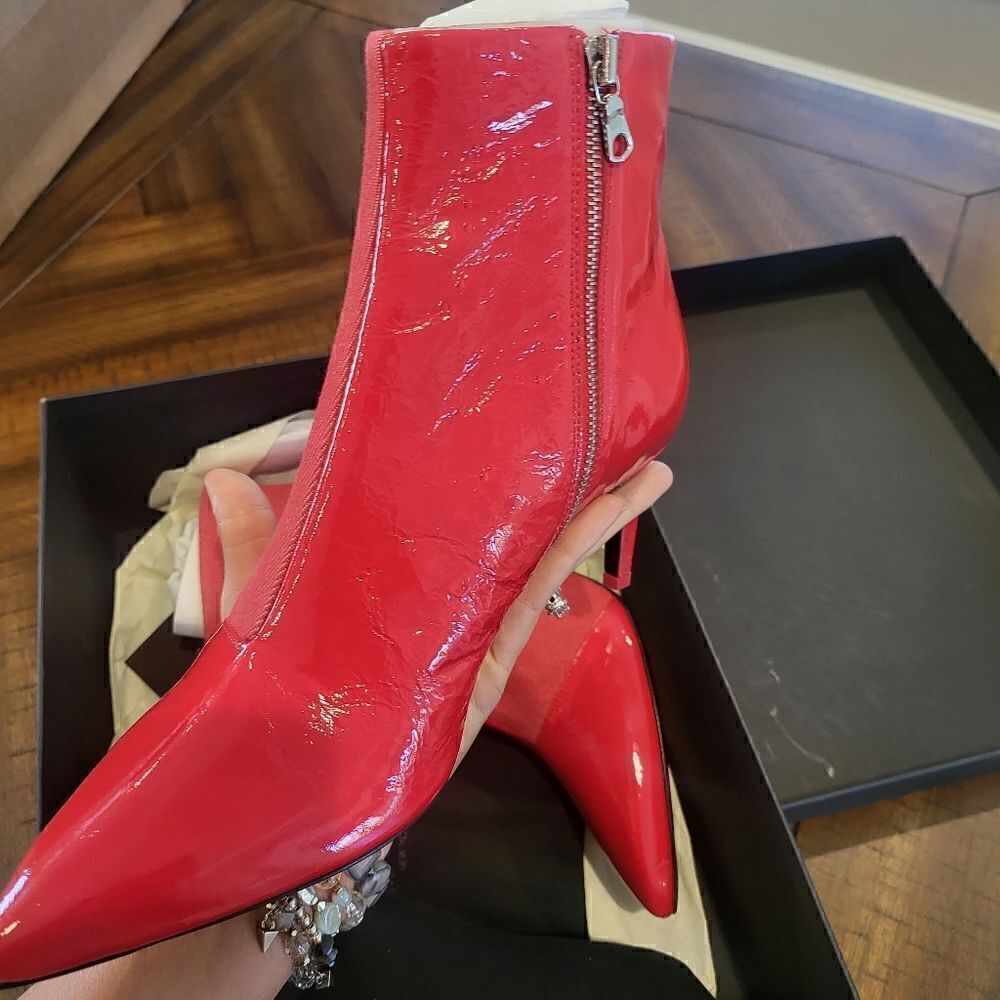 Rag & Bone Beha Boot In Red Denim 9.5 (EU 39.5) - Picture 8 of 11